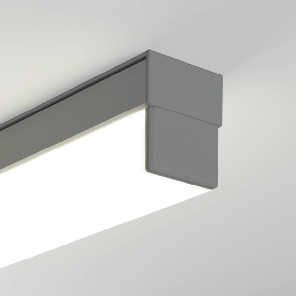 Graue Schutzkappe für LED-Aluprofile